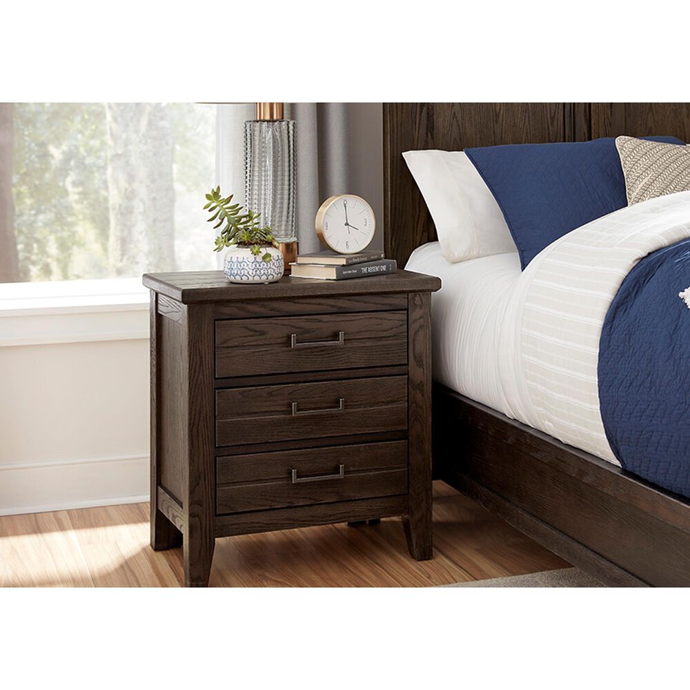 Viceray Collections Passageways 3 Drawer Nightstand in Charleston Brown, , large