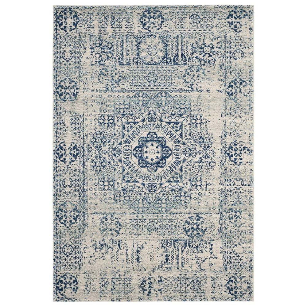 Safavieh Evoke EVK260C-5 5&#39;1&quot; x 7&#39;6&quot; Ivory/Blue Area Rug, , large