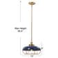 Creative Coop Presley 1-Light Pendant Light with Navy Blue Shade in Brushed Brass, , large