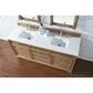 James Martin Vanities Savannah 72" Double Bathroom Vanity in Driftwood with 3 cm White Zeus Quartz Top and Rectangular Sinks, , large