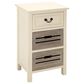 Maple and Jade 3-Drawer Side Table in White and Taupe, , large