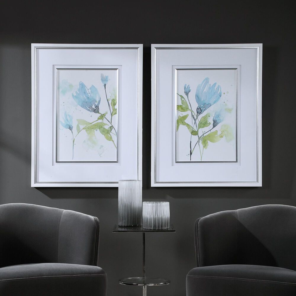 Uttermost Cerulean Splash Floral Prints (Set of 2), , large