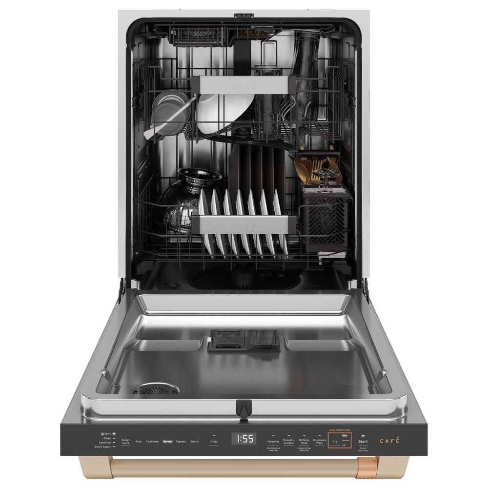 Cafe 4pc Kitchen Package with Refrigerator, Range, Microwave, and Dishwasher in White, , large