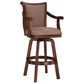 Linon Home Decor Brandon Swivel Bar Stool in Cherry, , large
