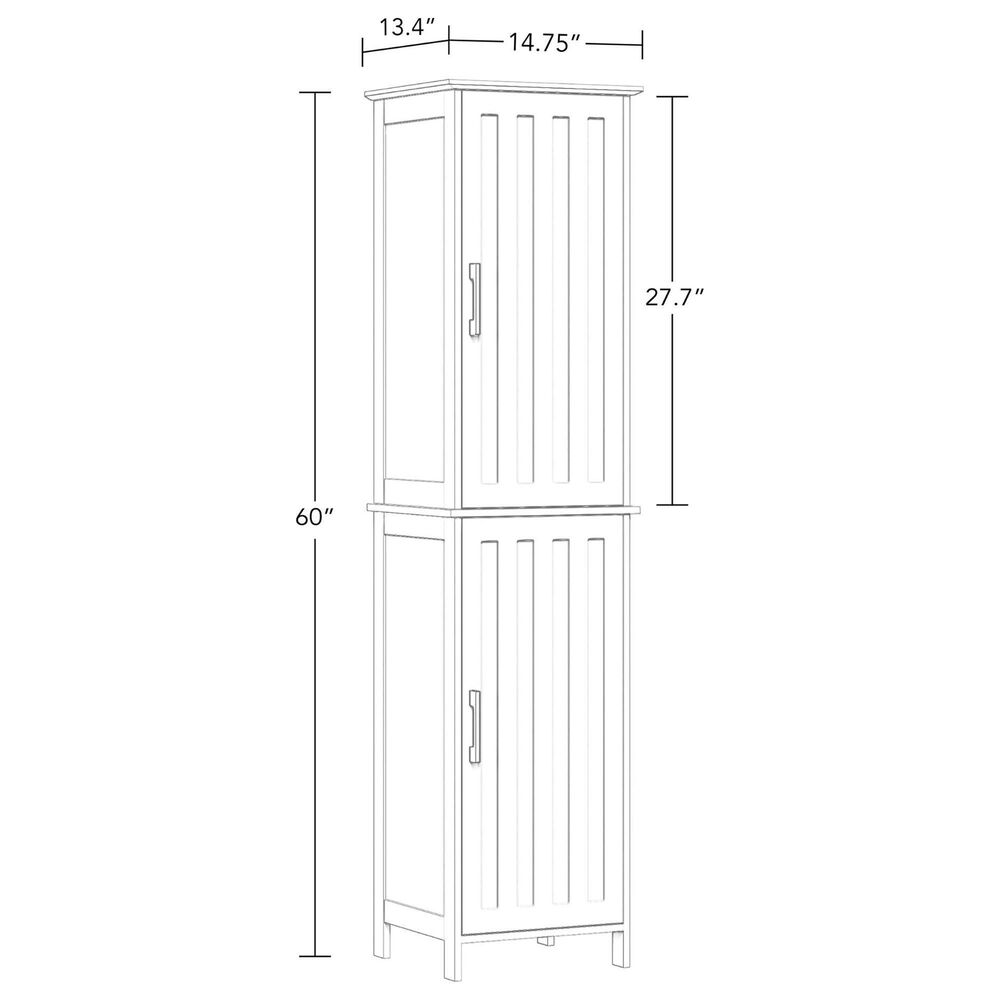 RiverRidge Home Monroe 2-Door Tall Cabinet in White, , large