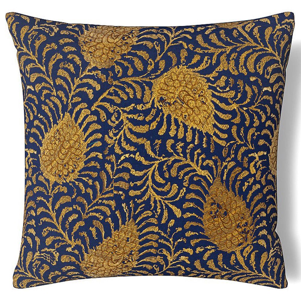 Ann Gish Kinrande Euro Sham in Marine and Gold, , large