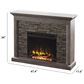 Classic Flame 48" Stacked Stone Wall Mantel with Electric Fireplace in Gray, , large