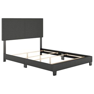 Accent Milan Full Upholstered Bed in Black, , large