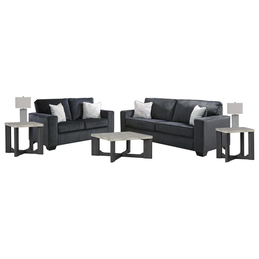 Ashley 7-Piece Living Room Set in Slate, , large