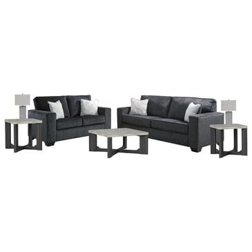 Ashley 7-Piece Living Room Set in Slate, , large