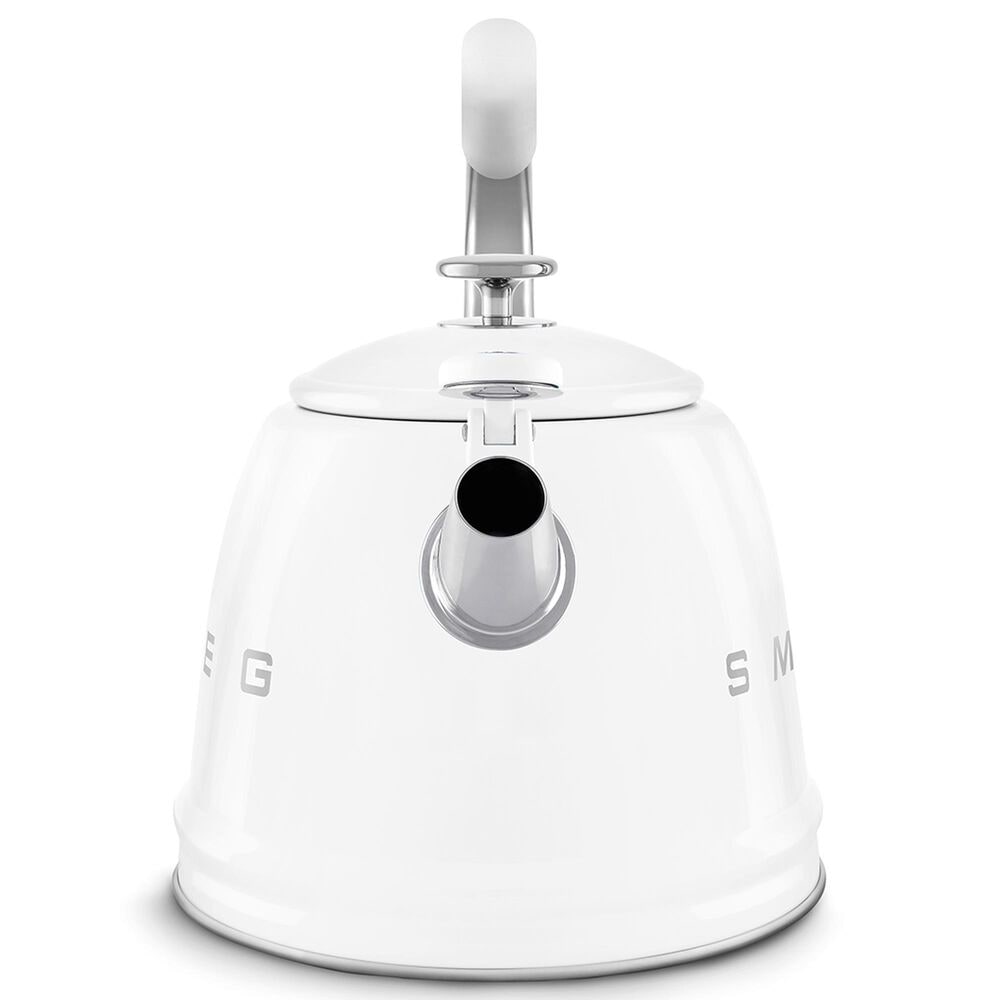 SMEG 2.3L 50&#39;s Style Stovetop Whistling Kettle in White, , large