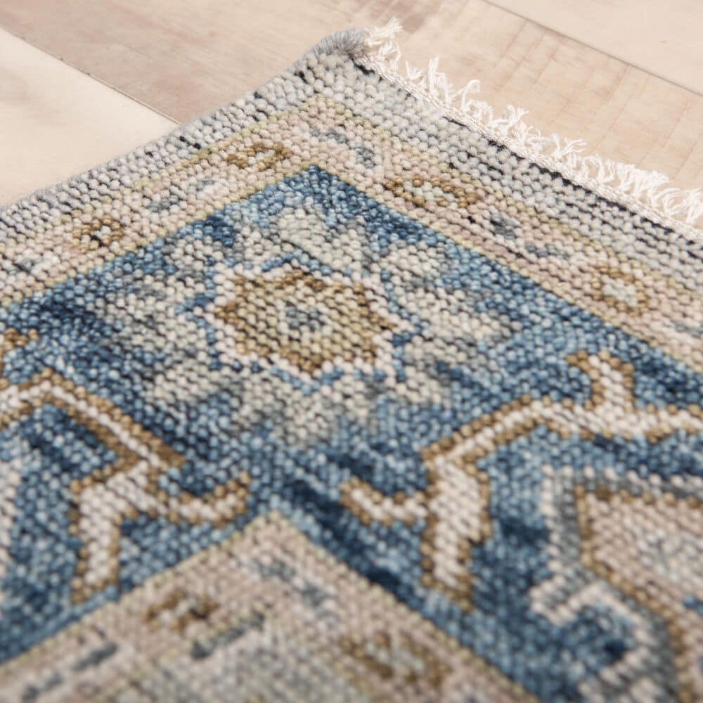 RIZZY Centra Gray and Blue 3' x 10' Runner, , large