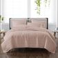 Pem America Cannon Solid 3-Piece Full/Queen Quilt Set in Blush, , large