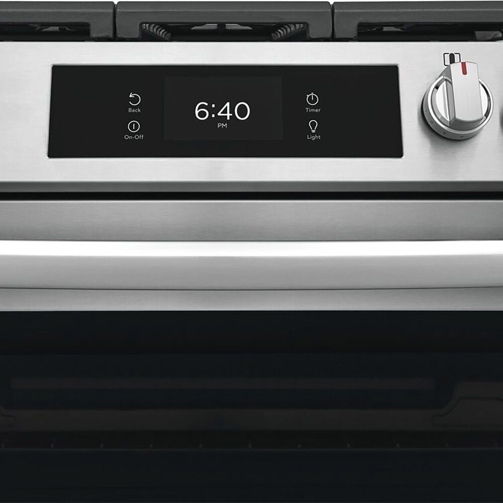 Frigidaire Gallery 2-Piece Kitchen Package with 6 Cu. Ft. Stone-Baked Pizza Gas Range and 30" Over-The-Range Microwave in Stainless Steel, , large