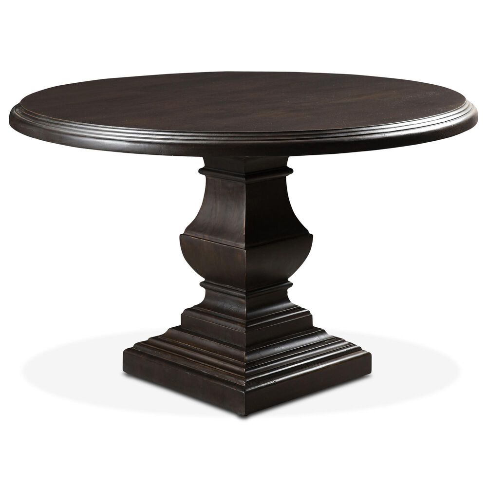 Home Trends & Design Nimes 48" Round Dining Table in Vintage Brown - Table Only, , large