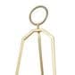 Maple and Jade 66" Adjustable 3-Tier Display Easel with Circular Ring Top in Polished Gold, , large