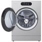 LG 5.8 Cu. Ft. Smart Front Load Washer and 9.0 Cu. Ft. Electric Dryer in Brushed Platinum Steel, , large