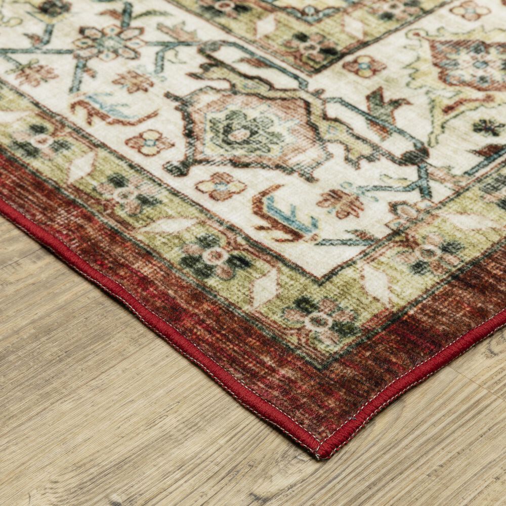 Oriental Weavers Sumter 2&#39; x 3&#39; Red and Ivory Area Rug, , large