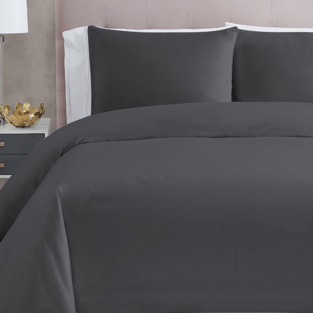 Pem America Christian Siriano New York 2-Piece Twin Duvet Set in Dark Grey, , large