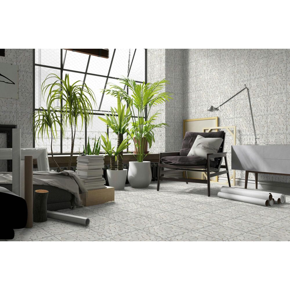 Emser Opuscar White 12" x 12" Honed Natural Stone Mosaic Sheet, , large