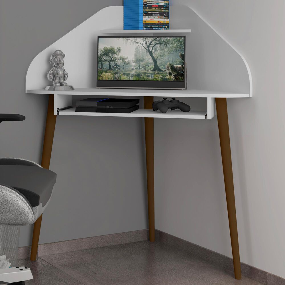 Dayton Bradley 2-Piece Cubicle Section Desk in White, , large