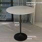 Leisuremod Verve 36" Round Bar Height Dining Table with Sintered Stone Top in Black and White - Table Only, , large