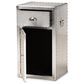 Baxton Studio Serge 1-Door Accent Storage Cabinet in Silver, , large