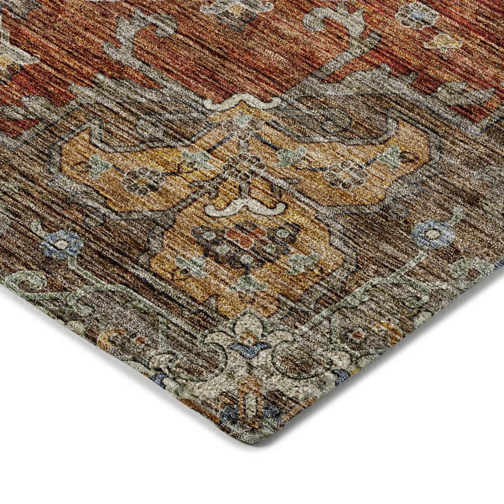Dalyn Rug Company Silk Road Paprika, Ivory, Beige, Gold, Brown, Gray and Teal 5&#39; x 7&#39;6&quot; Area Rug, , large