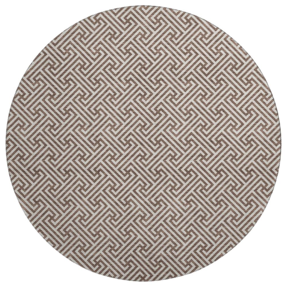 Dalyn Rug Company The Reserve TR5 Coffee 8" Round Indoor/Outdoor Area Rug, , large