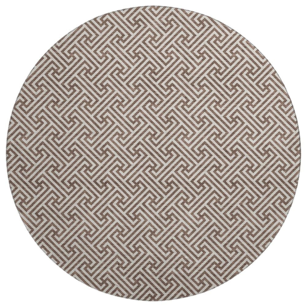 Dalyn Rug Company The Reserve TR5 Coffee 8" Round Indoor/Outdoor Area Rug, , large