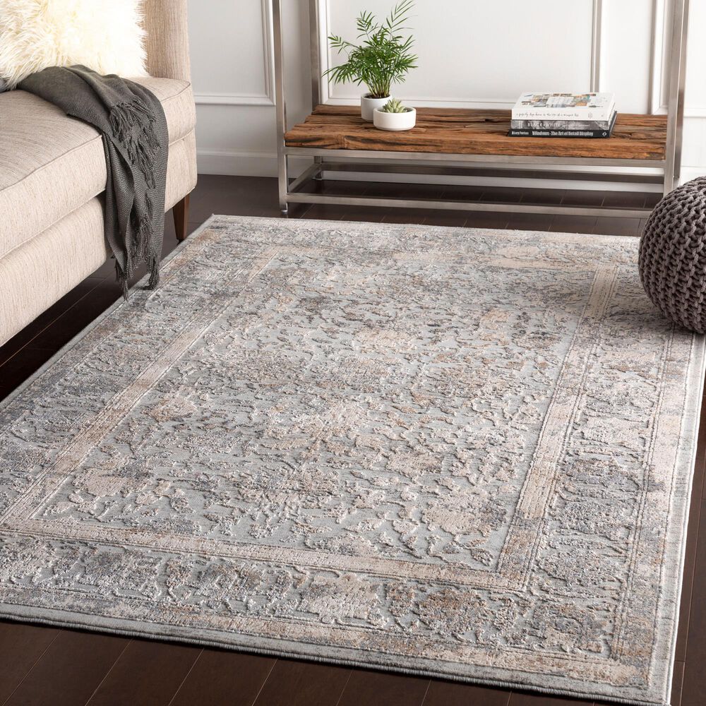 Surya Alpine ALP-2307 5&#39;3&quot; x 7&#39;3&quot; Light Gray, Taupe, Medium Brown, Gray and Charcoal Area Rug, , large