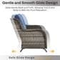 Sunwell Garden Outdoor Glider Loveseat with Gray Rattan in Navy, , large