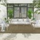 Nourison Courtyard Green 9" x 12" Indoor/Outdoor Area Rug, , large