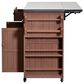 HOMLUX 41.9" Outdoor Extendable Kitchen Island in Brown, , large