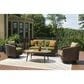 Ashley Horizon Hall Patio Oval Cocktail Table in Brown and Black, , large