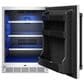 Thor Kitchen Gordon Ramsay 5 Cu. Ft. Outdoor Undercounter Beverage Cooler with Black Handle Kit in Stainless Steel, , large