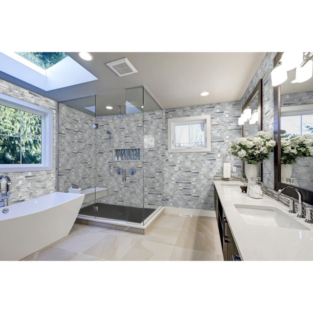 Emser Structure Gray 6&quot; x 24&quot; Natural Stone 3D Ledger Tile, , large