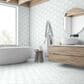 Emser Heksa White 8" x 9" Porcelain Tile, , large
