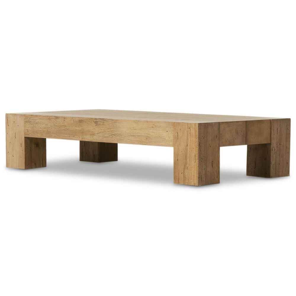 Four Hands Abaso Coffee Table in Rustic Wormwood Oak, , large