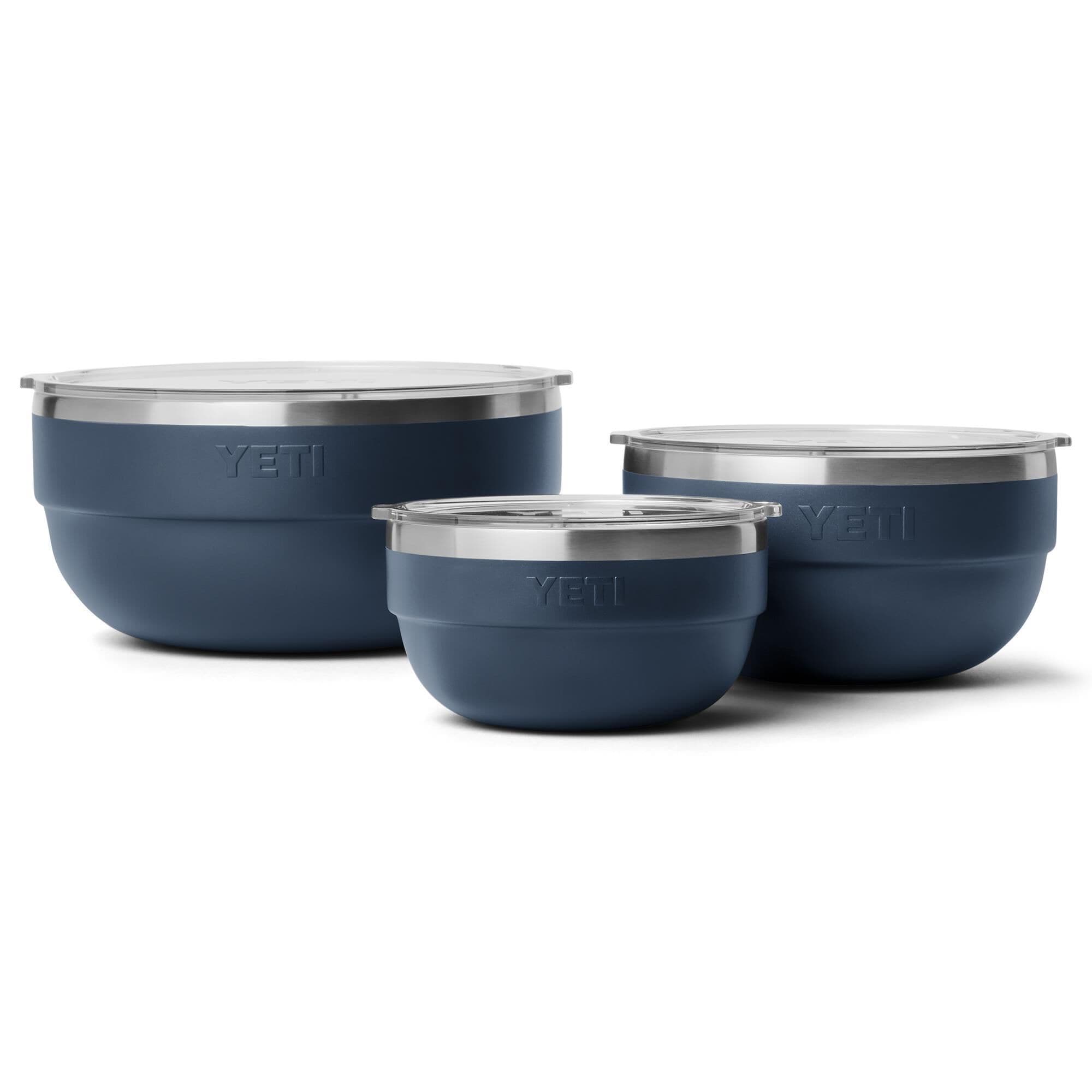 YETI Rambler 3-Piece Standard Insulated Bowl Set in Navy