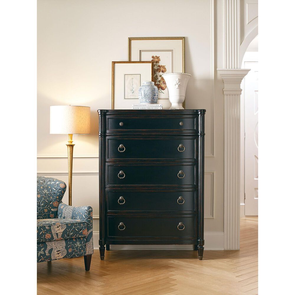 Hooker Furniture Charleston 5-Drawer Chest in Black Cherry, , large