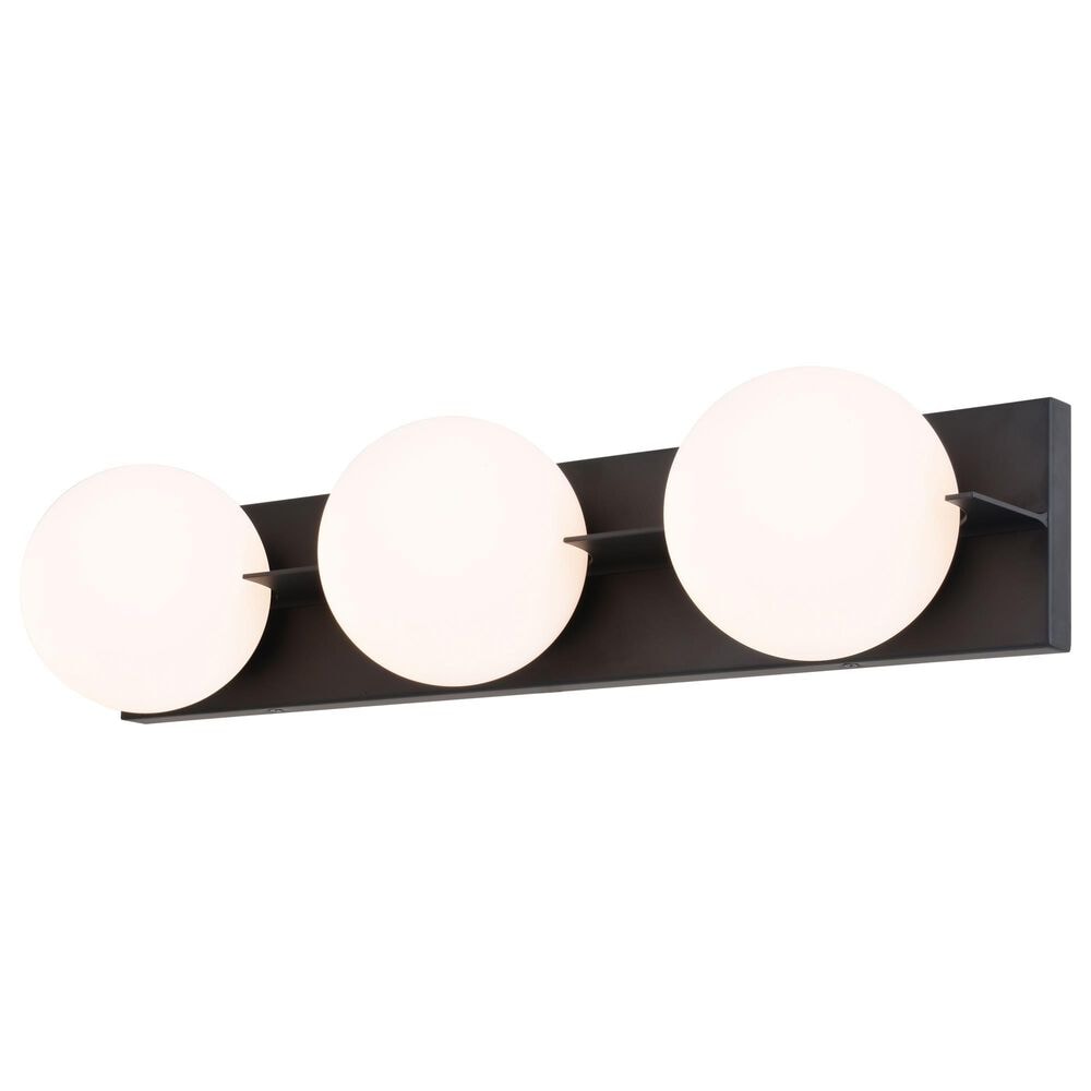 Vaxcel Parkview 3-Light Bathroom Vanity in Matte Black, , large