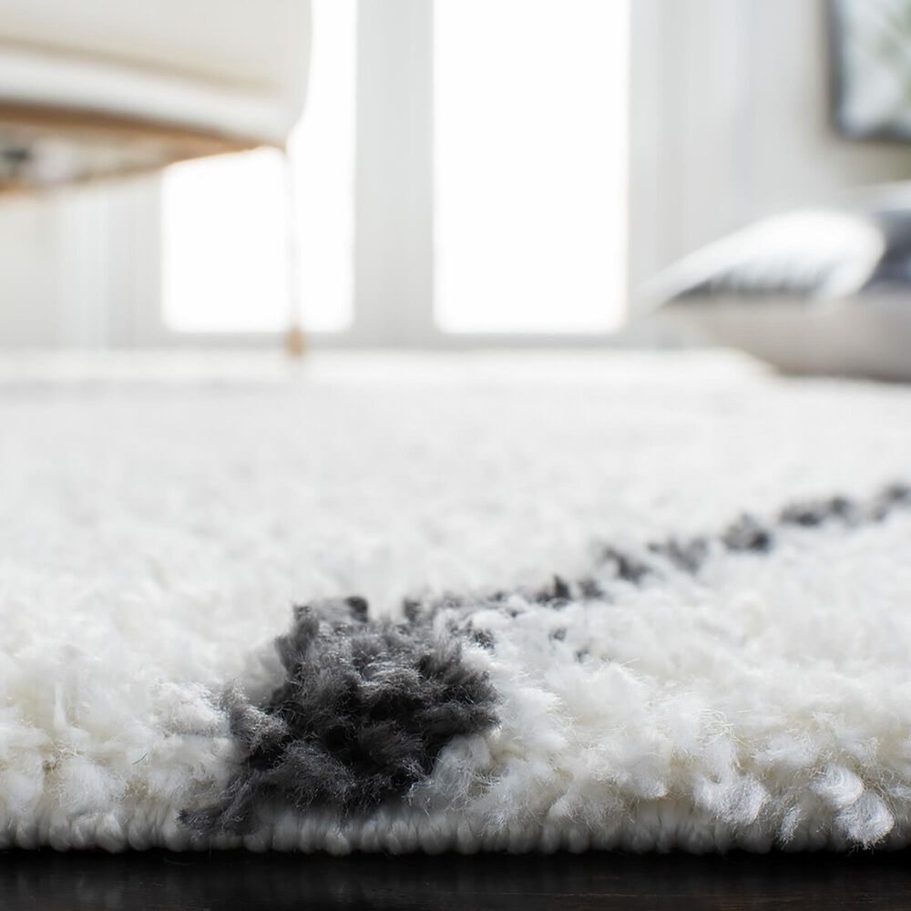 Safavieh August Shag 8&#39; x 10&#39; Ivory and Dark Grey Area Rug, , large