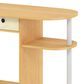HOMLUX 32" Computer Desk with Two Drawers in Beech and White, , large