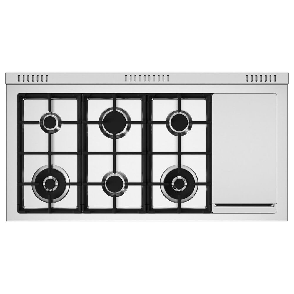 Bertazzoni Master Series 48&quot; Dual Fuel Range and Electric Griddle in Stainless Steel, , large
