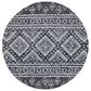 Safavieh Micro-Loop 5" Round Black and Gray Area Rug, , large