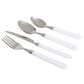 Gibson Homewares Sensations II 16-Piece Flatware Set with Chrome Wire Caddy in White, , large