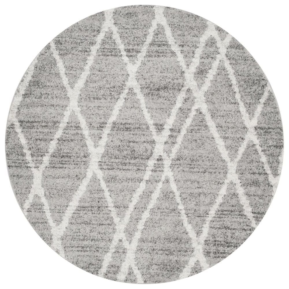 Safavieh Adirondack ADR128B 6&#39; Round Ivory and Silver Area Rug, , large