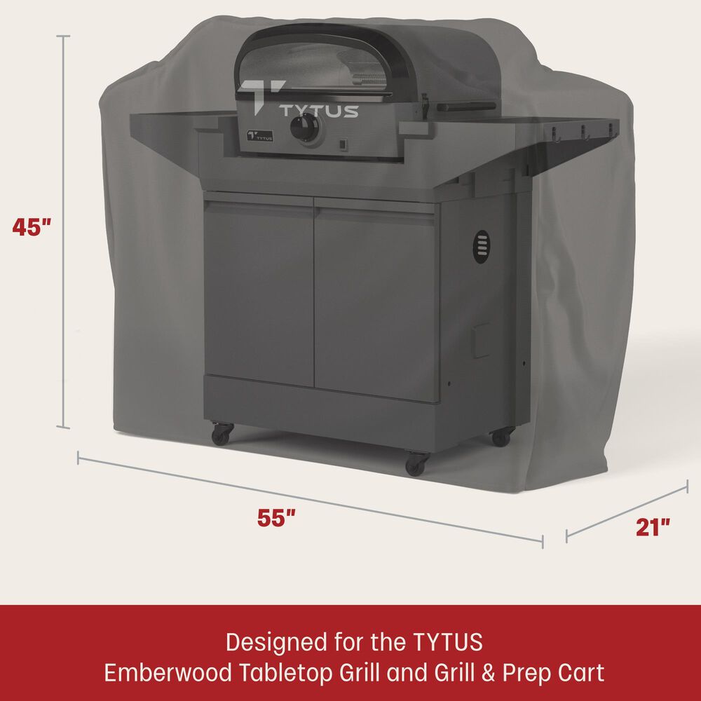 TYTUS Emberwood Cover for Prep Cart and Grill in Black, , large