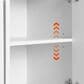 HOMLUX 44" Kitchen Island with Trash Can Storage Cabinet in White, , large